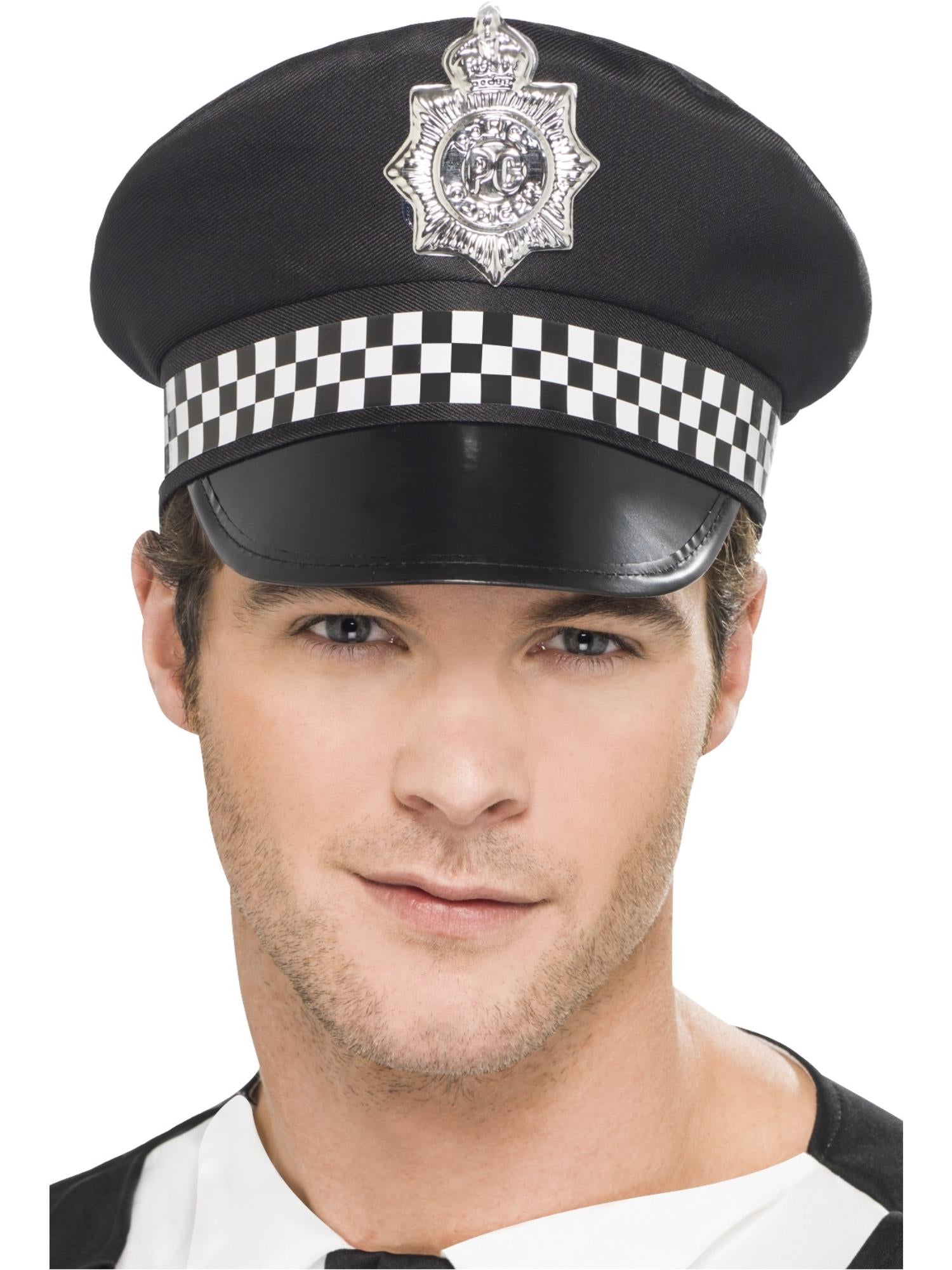 Panda Car Police Hat Black