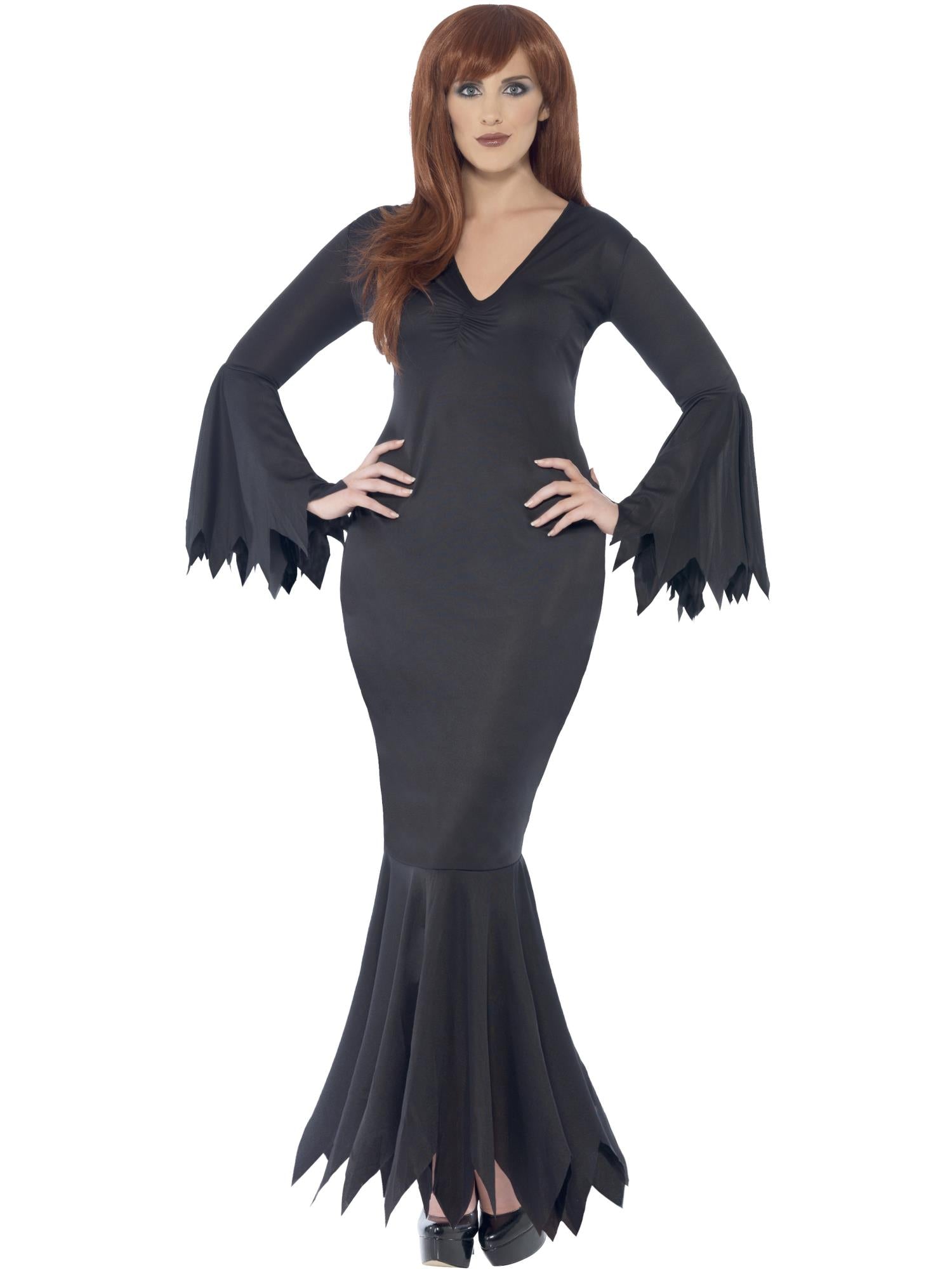 Vamp Costume Black Gown And Veil