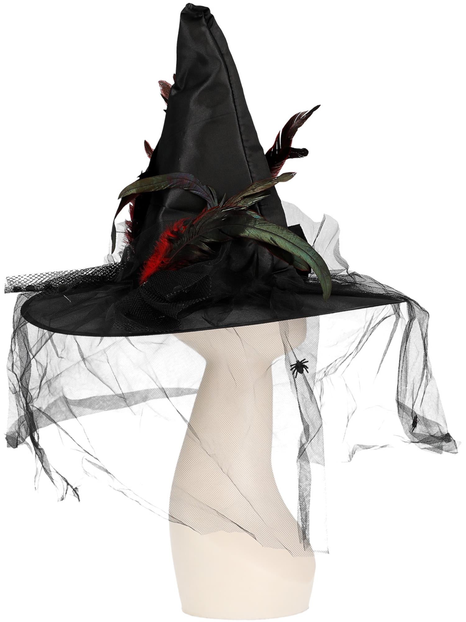 Black Witch Hat with Netting