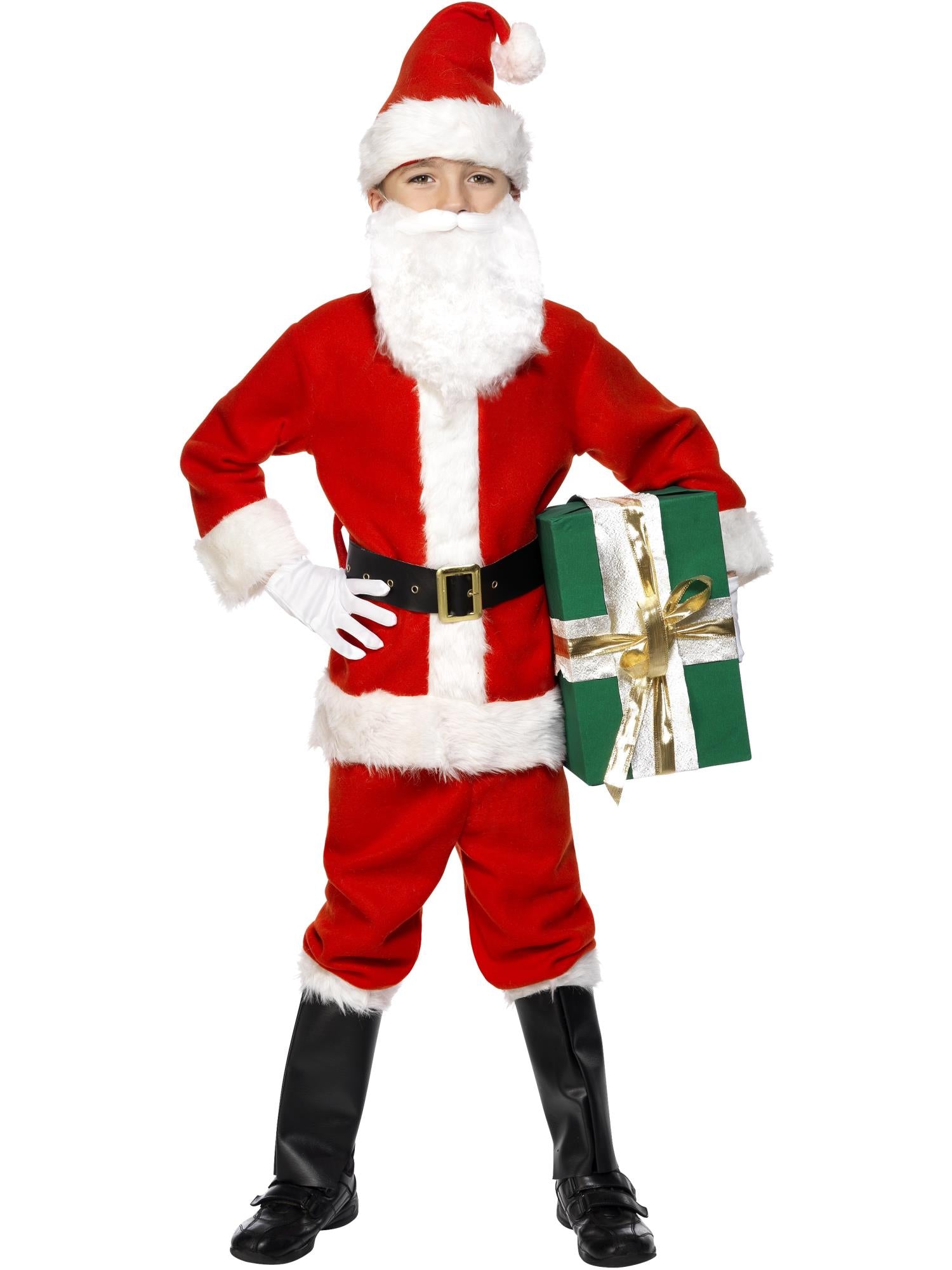 Santa Delux Boy Costume(M)