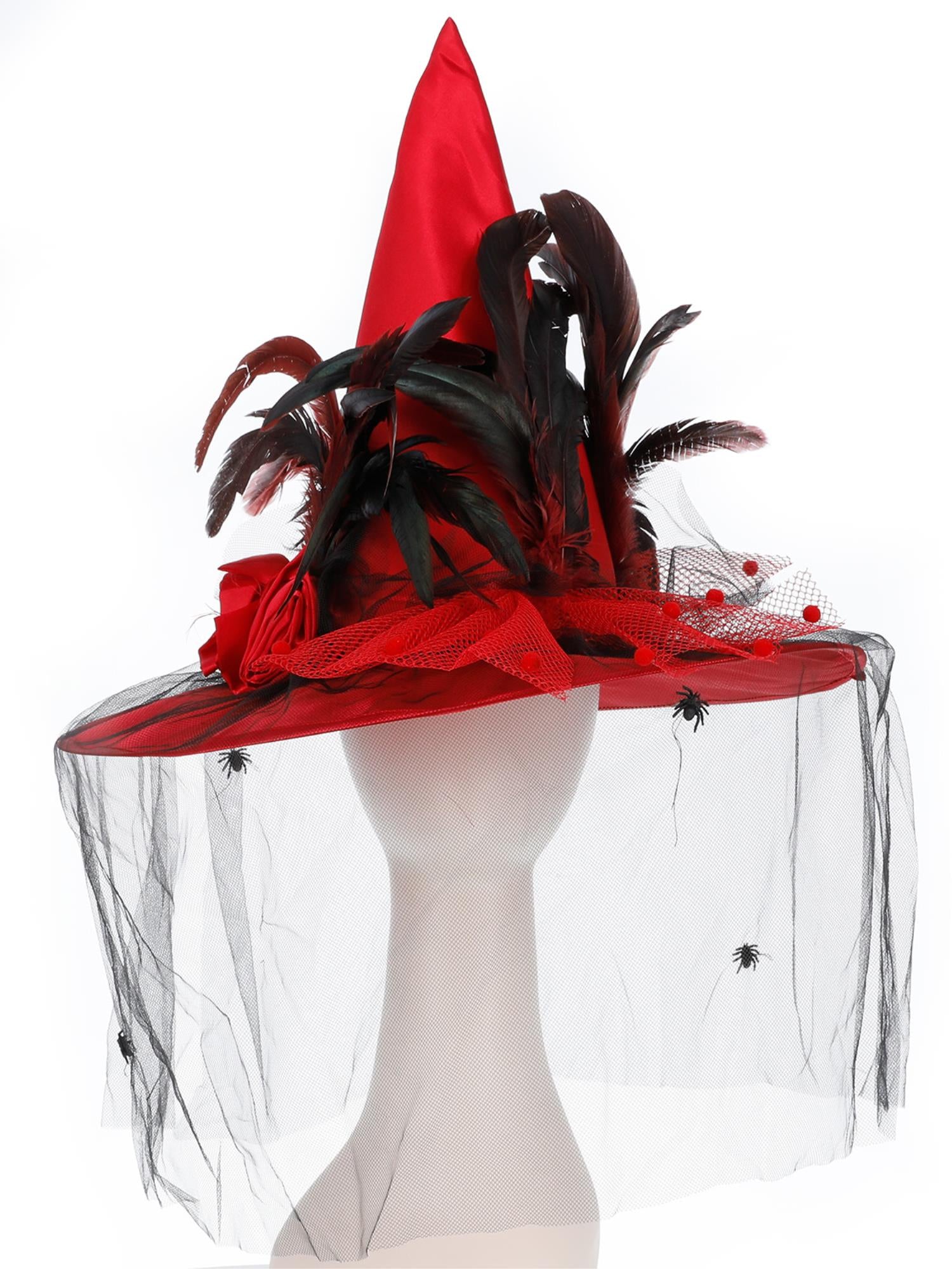 Smiffys Witch Hat, Deep Red - 36720