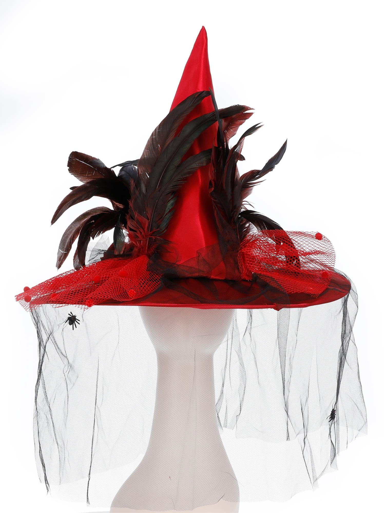 Smiffys Witch Hat, Deep Red - 36720