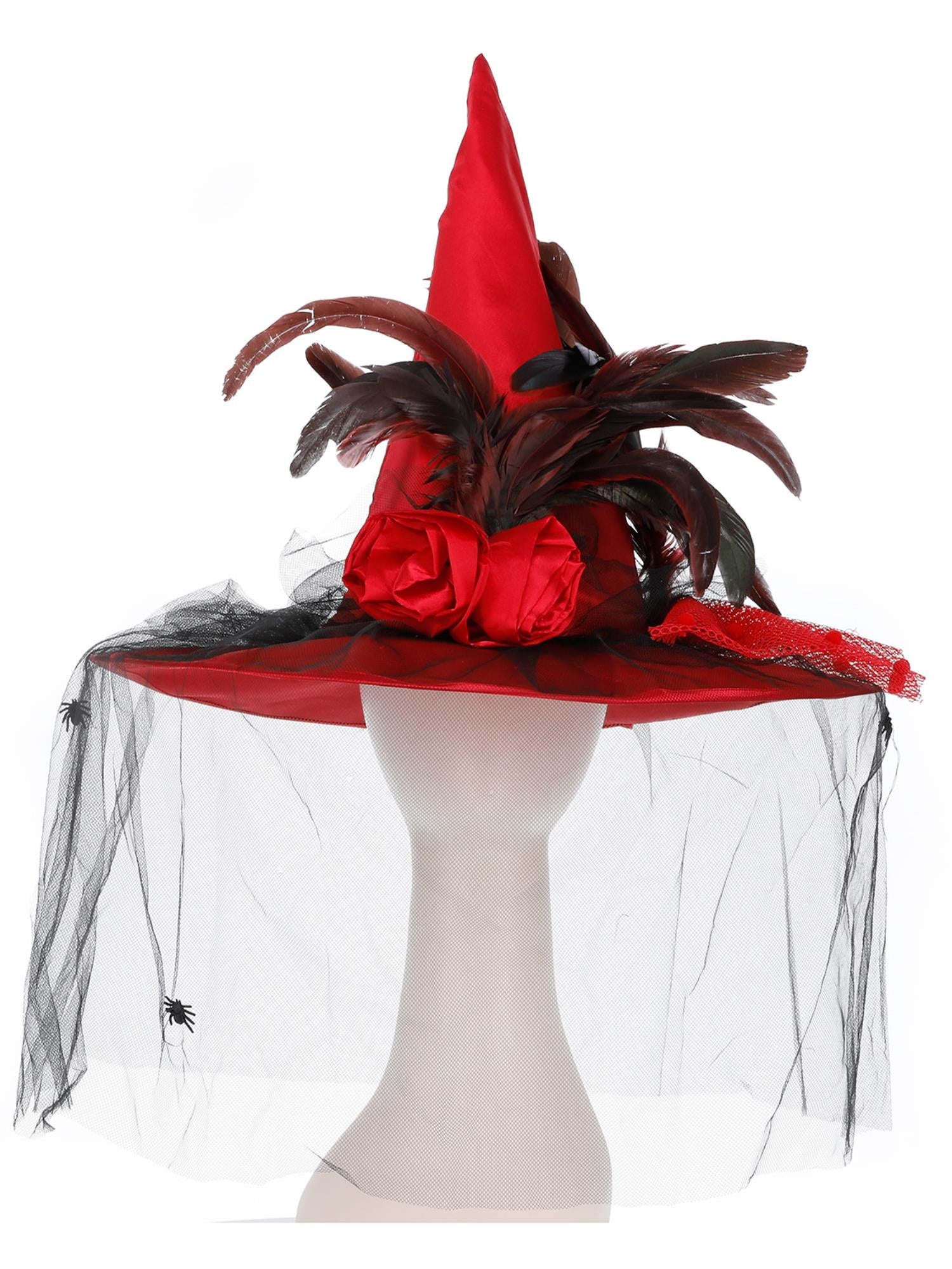 Smiffys Witch Hat, Deep Red - 36720