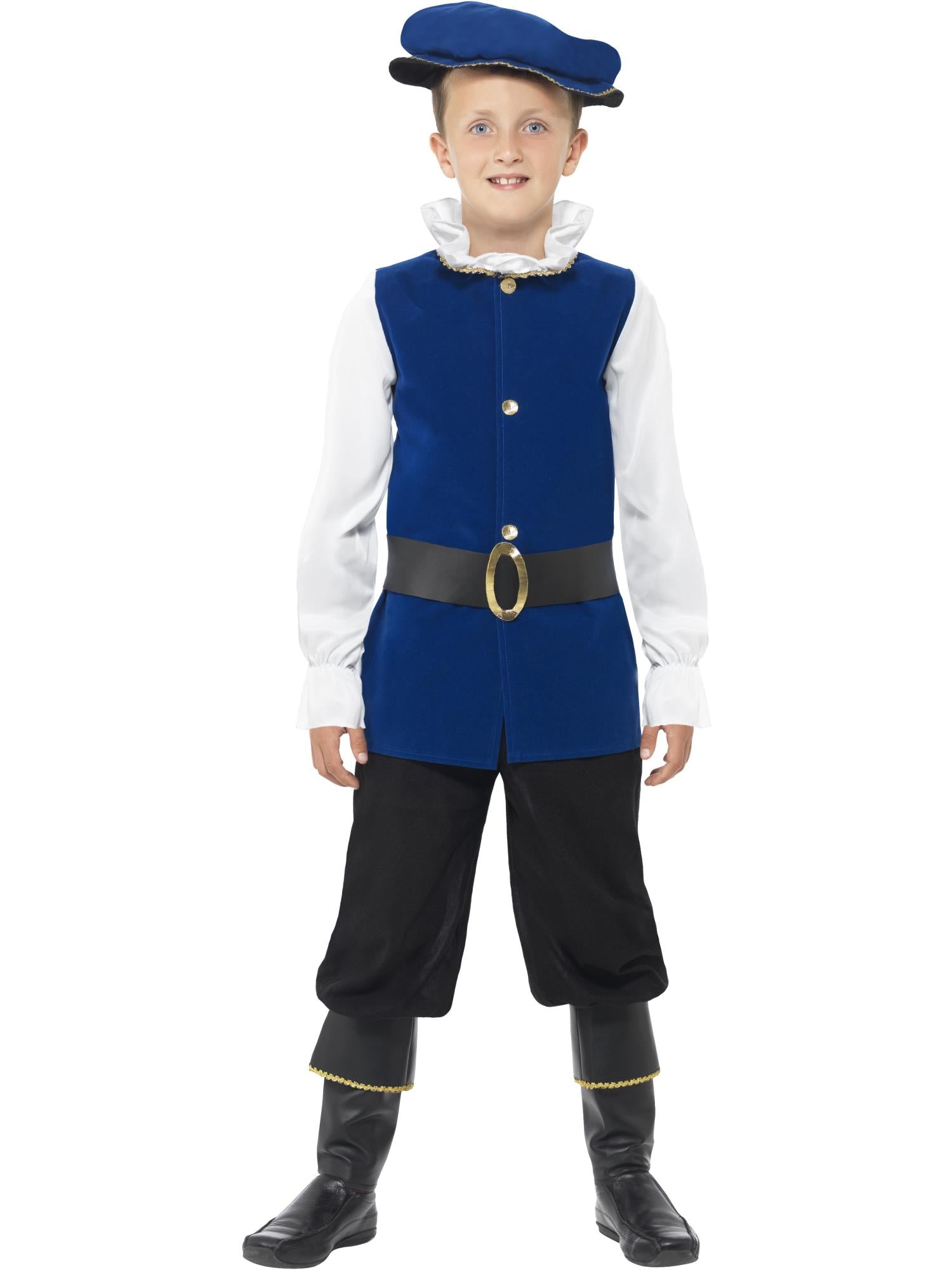 Tudor Boy Costume, Royal Blue