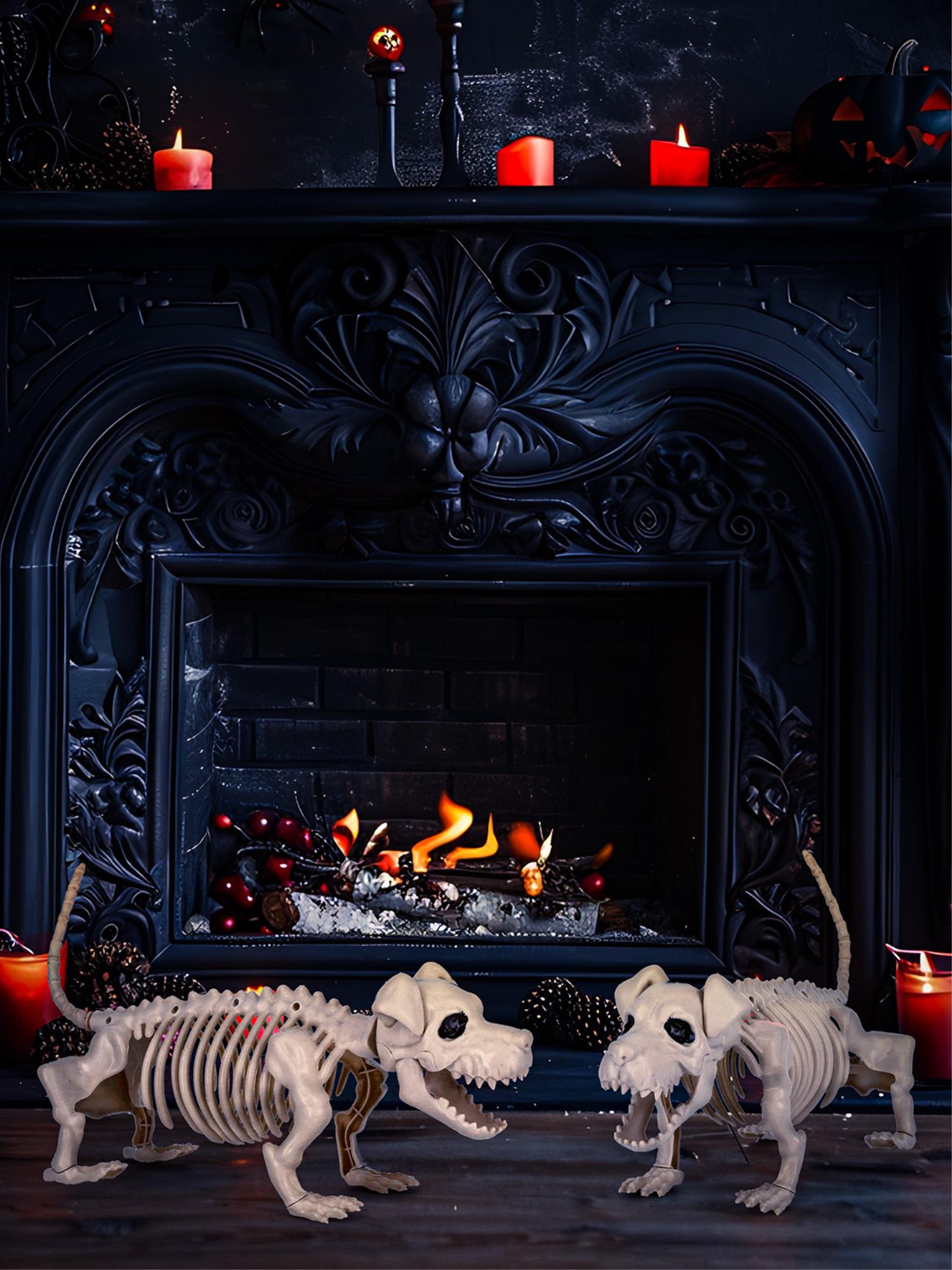 Dachshund Dog Skeleton Prop