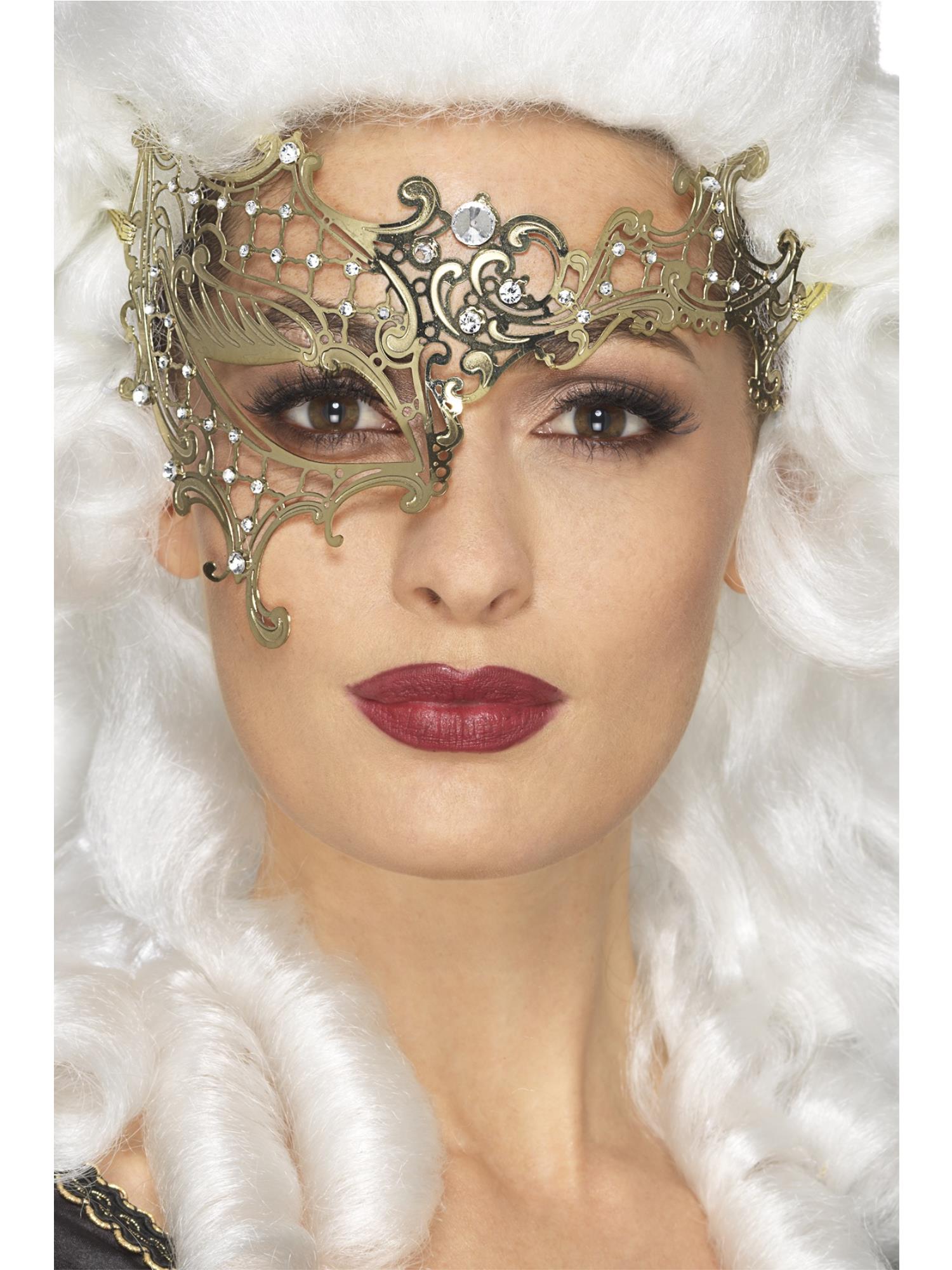 Smiffys Deluxe Metal Filigree Half Eyemask - 48165