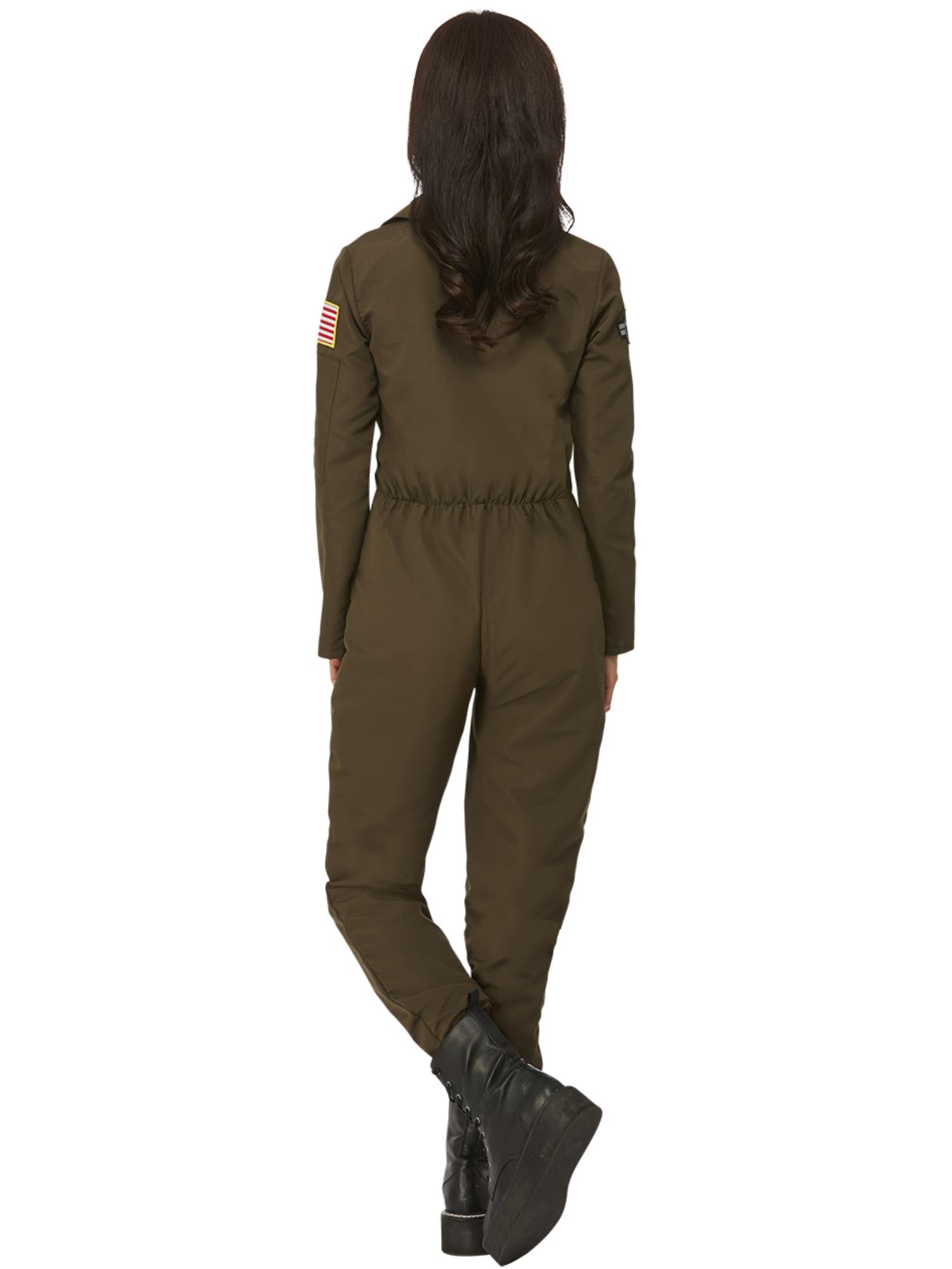 Top Gun Maverick Ladies Aviator Costume, Green