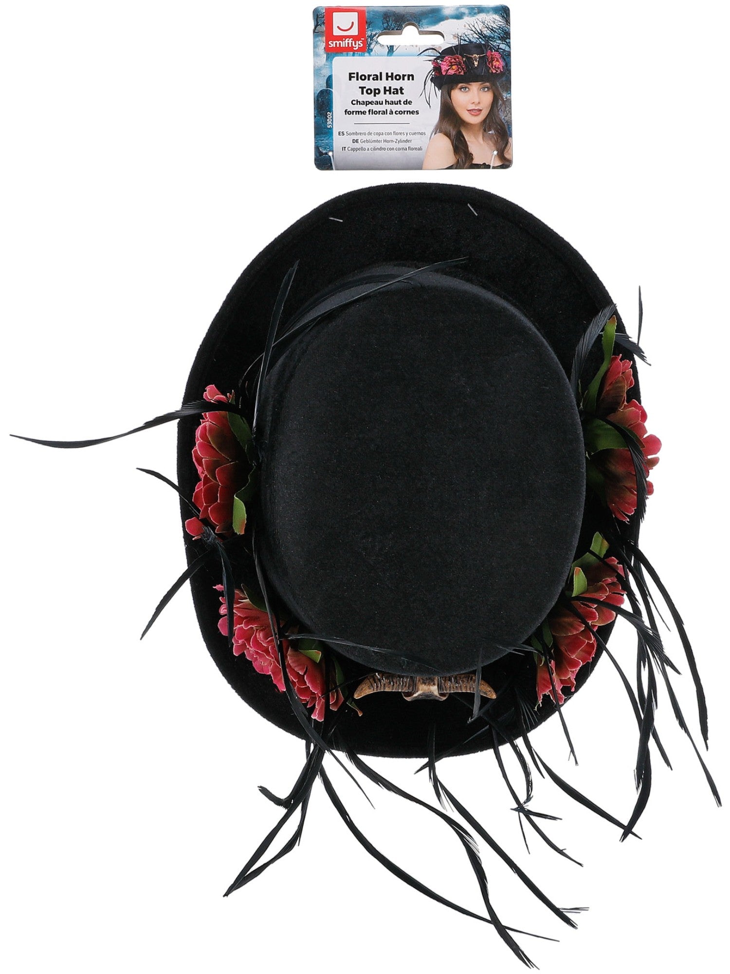 Floral Horn Top Hat