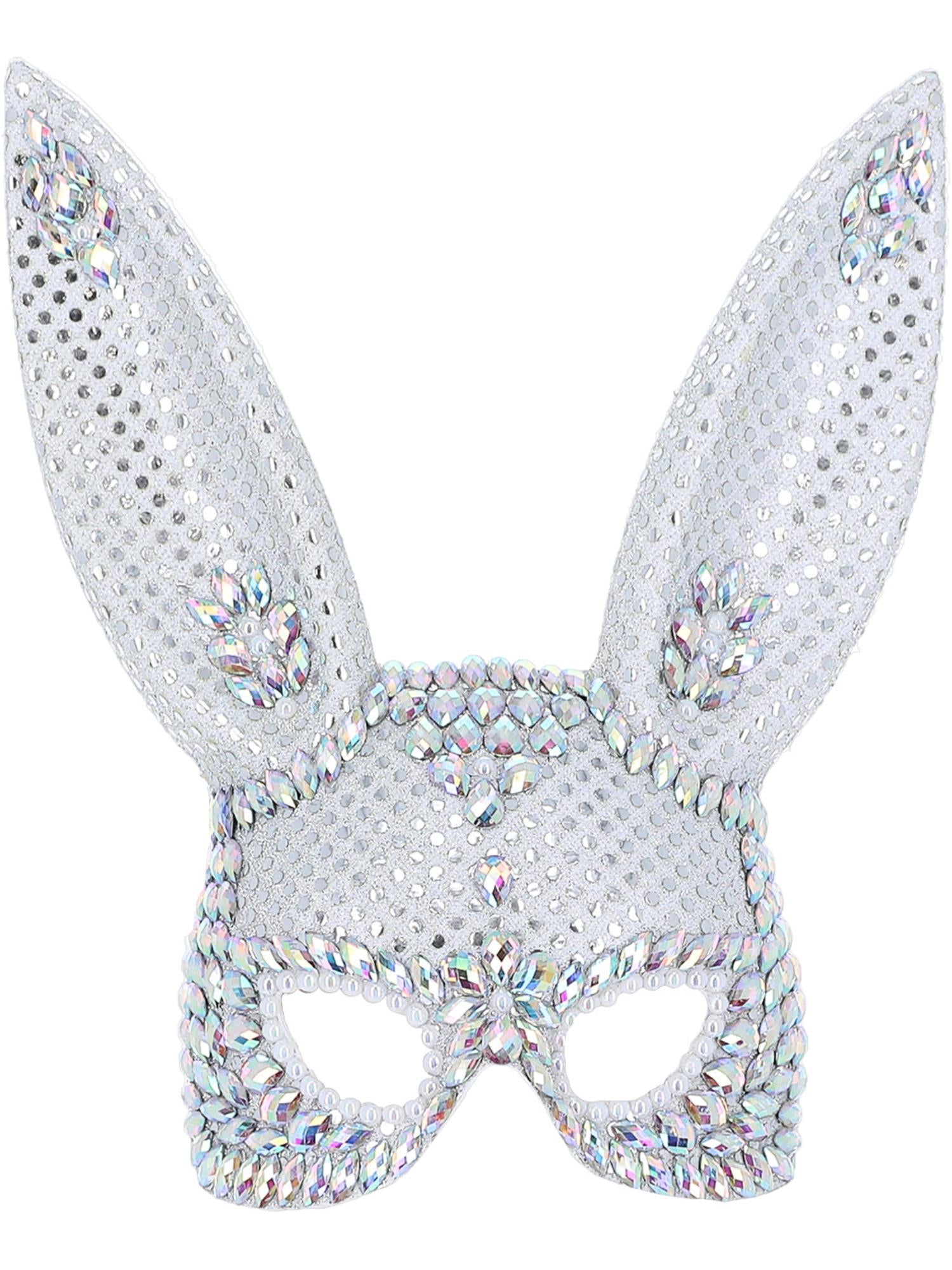 Fever Silver Jewel Bunny Mask