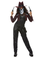 Womens Deluxe Dark Spirit Western Cowgirl Costume, Burgundy
