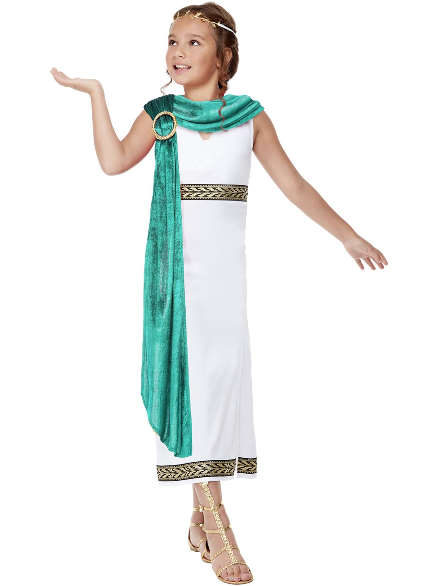 Girls Deluxe Roman Empire Toga Costume