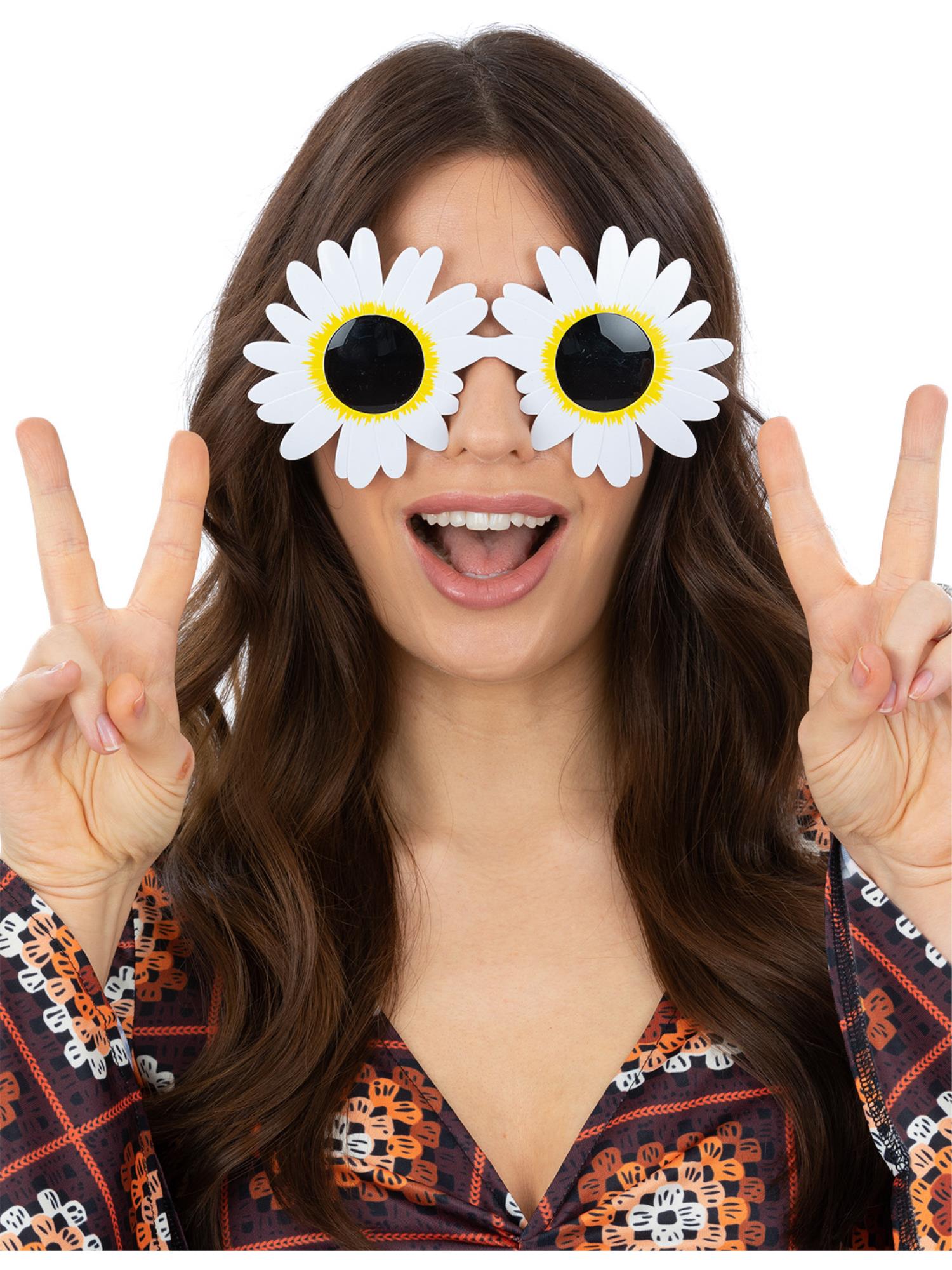 Daisy Hippie Specs, White