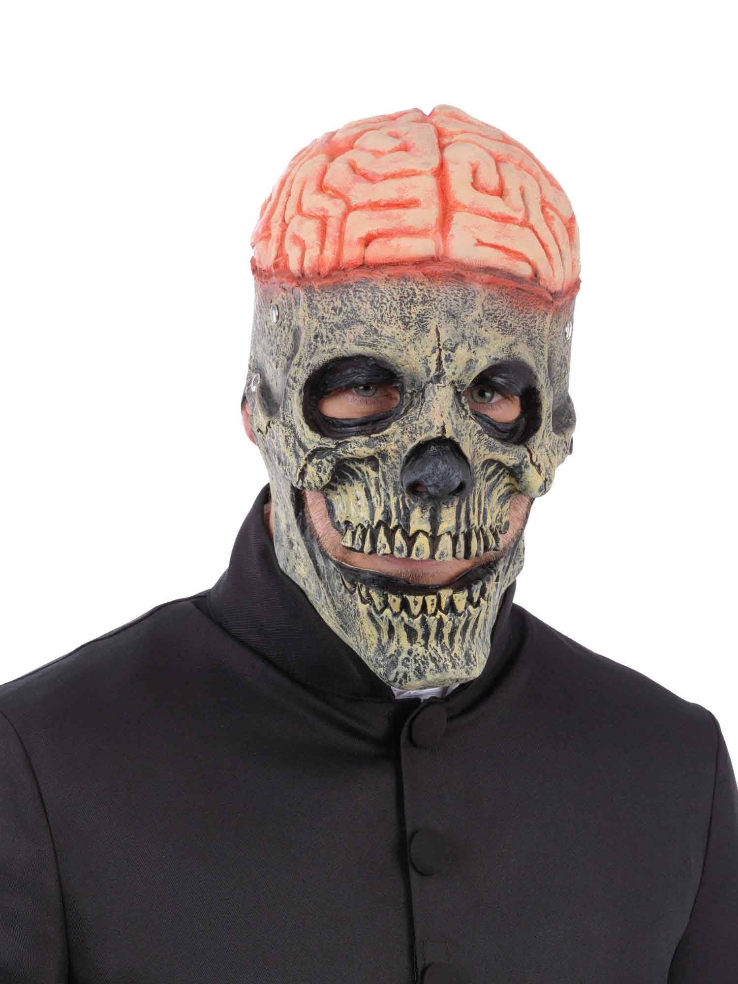 Exposed Brain Skull Latex Mask, with Moving Mouth