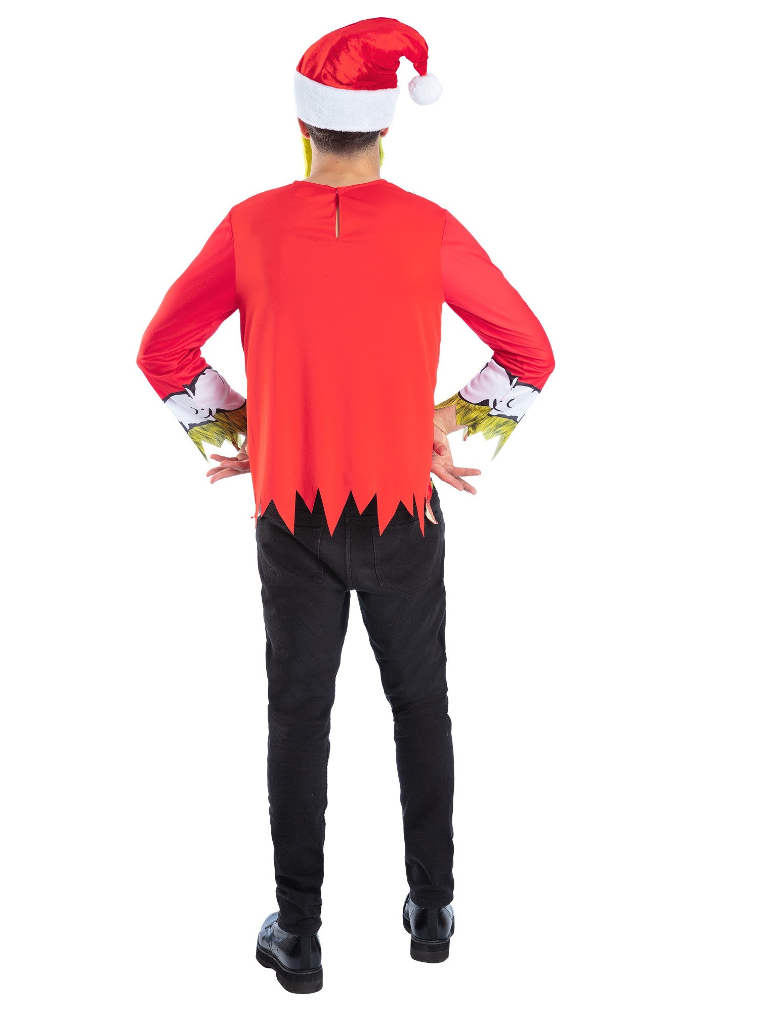 Dr Seuss The Grinch Santa Kit Top & Hat with Beard