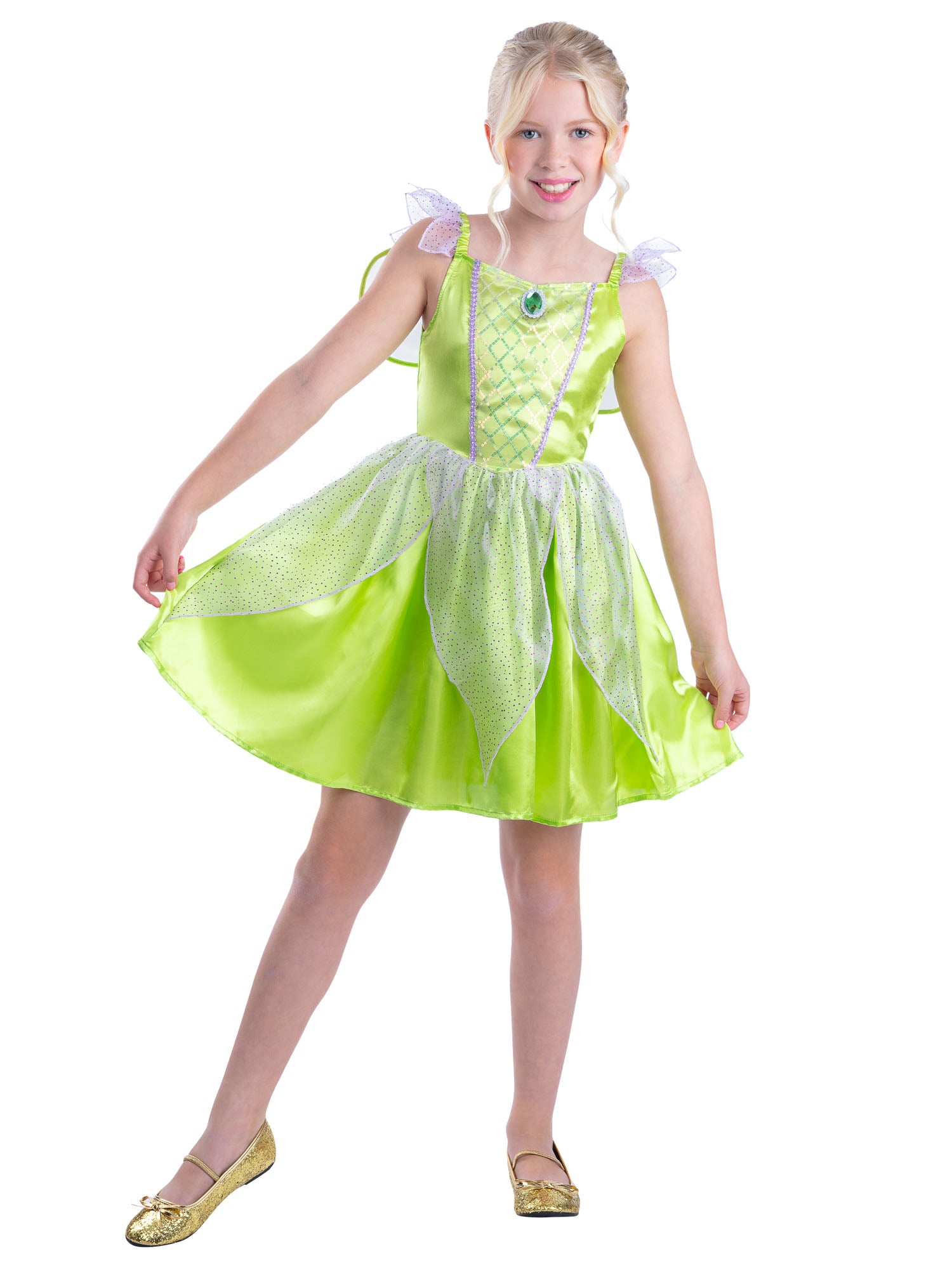 sachin and babi light blue dress Green Fairy Costume with Dress & Wings – Escapade