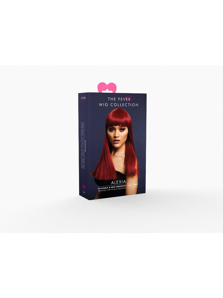 Fever Alexia Wig Long Black Blunt Cut with Fringe 48cm main image 1