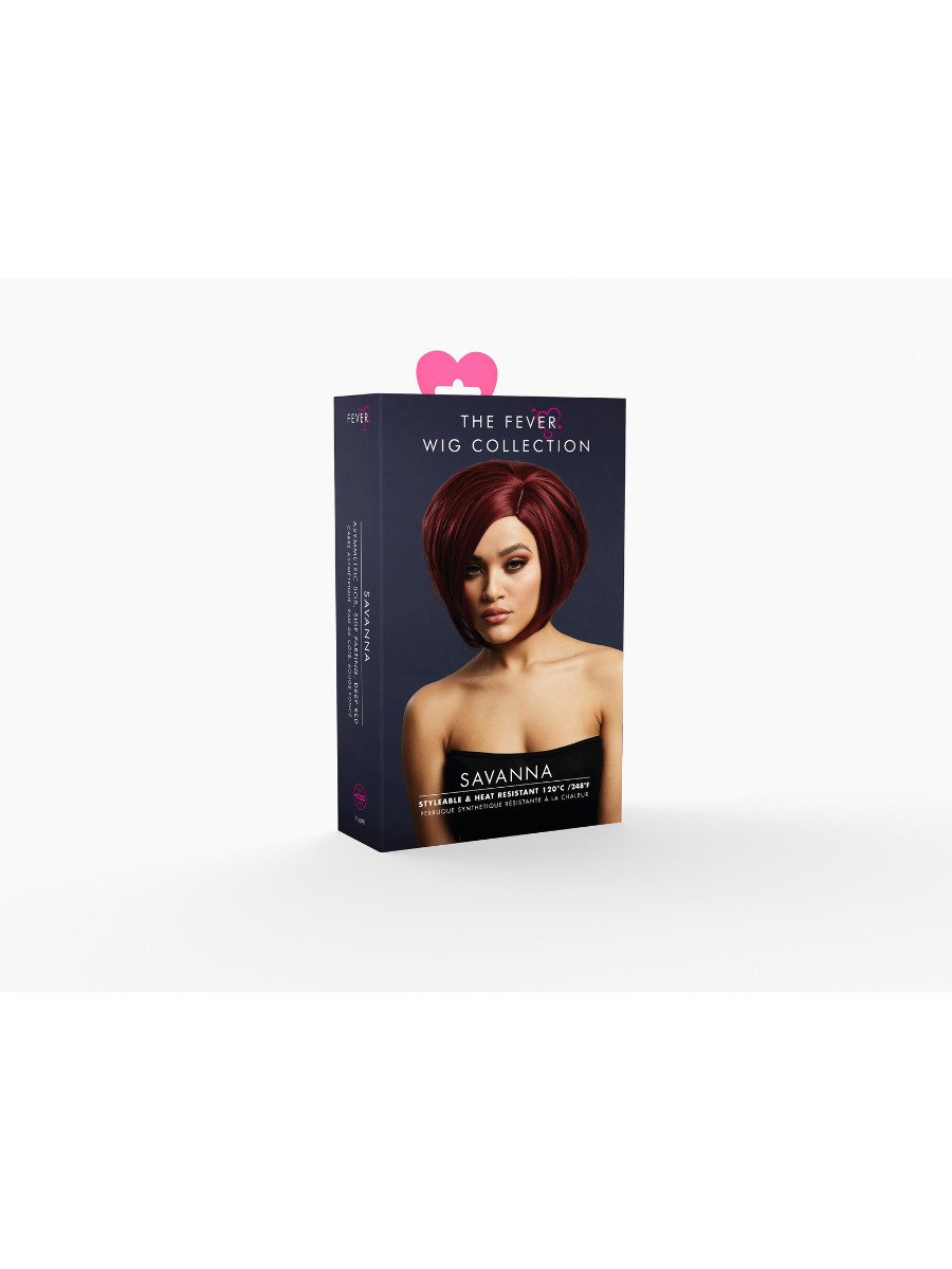 Fever Savanna Wig True Blend Black Asymmetric Bob Side Parting 30cm main image 1