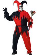 Evil Jester Costume Red/Black - Plus Size
