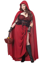 Dark Red Riding Hood Costume, Extra Large & Plus Size