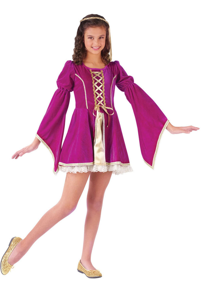 Kids Guinevere Costume - Medieval Girl Fancy Dress