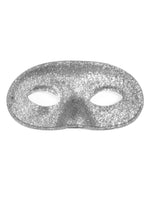 Burglar Eye Mask Glitter - Silver