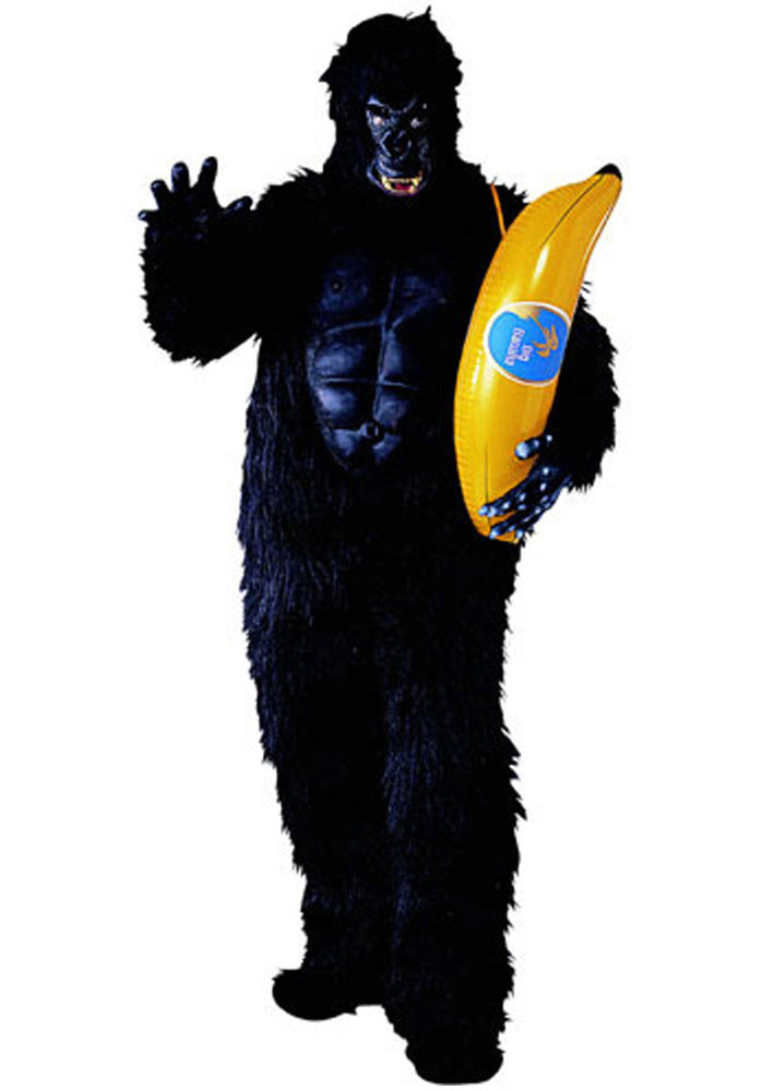 Gorilla Costume Rubber Chest, Animal Fancy Dress