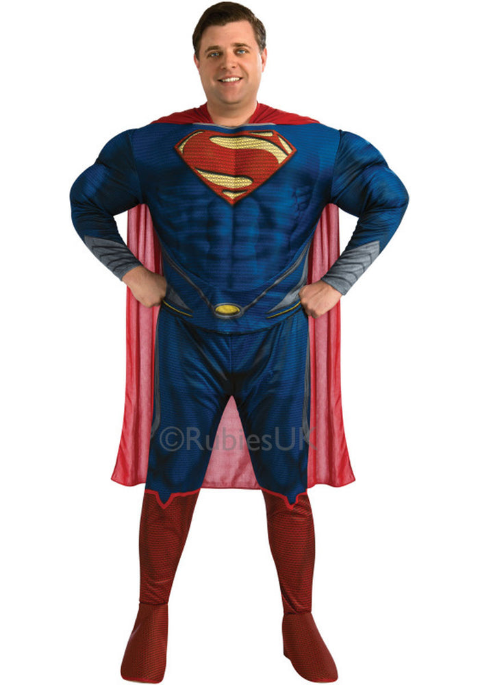Plus Size Deluxe Man of Steel Muscle Chest Superman Costume