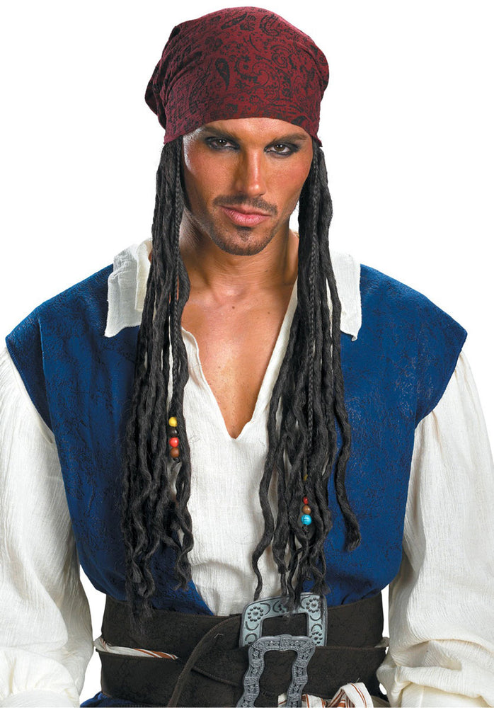 Jack Sparrow Headband with Hair, Pirates of the Caribbean™, Fancy Dress Accessories
