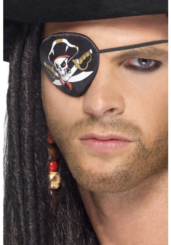 Pirate Eyepatch - Black with Skull, Pirate Skull Eyepatch