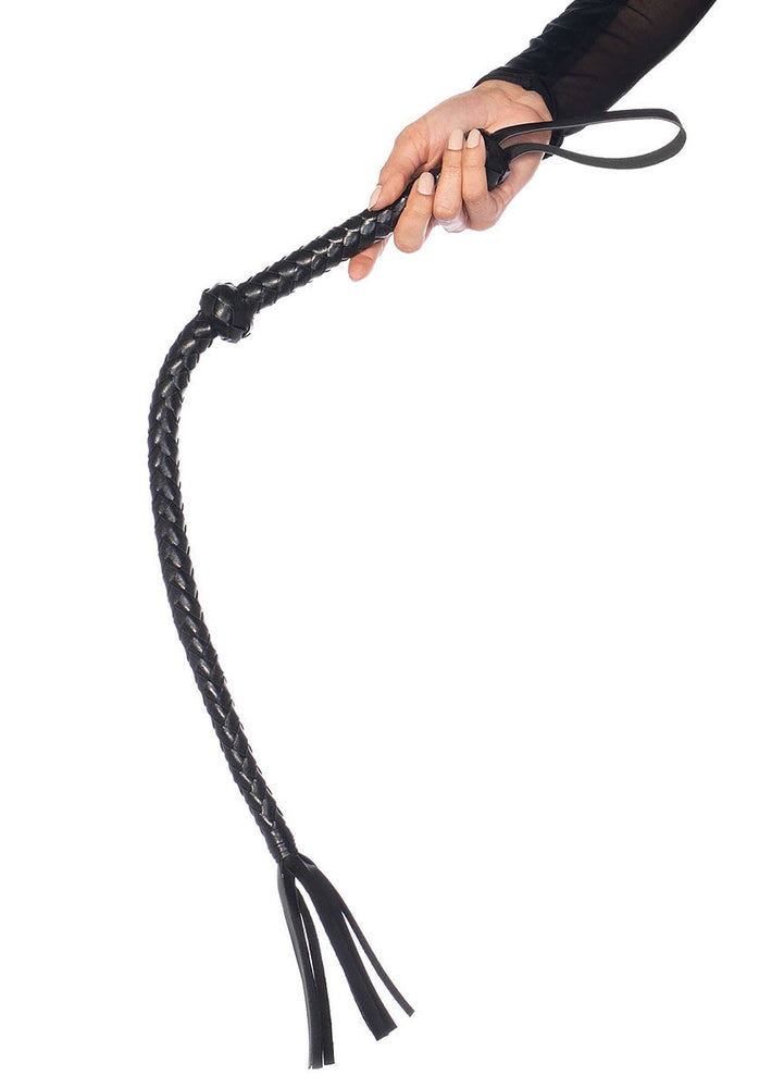 Faux Leather Braided Mini Whip
