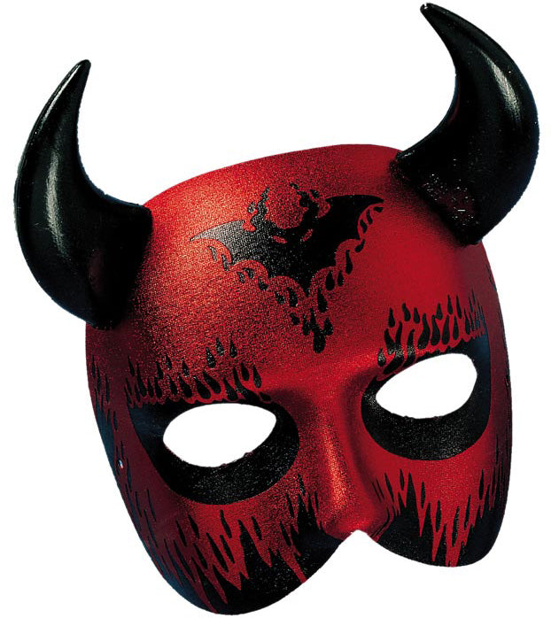 Devil Caronte Eyemask, With Horns Smiffys fancy dress