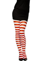 Tights Striped, Red/White