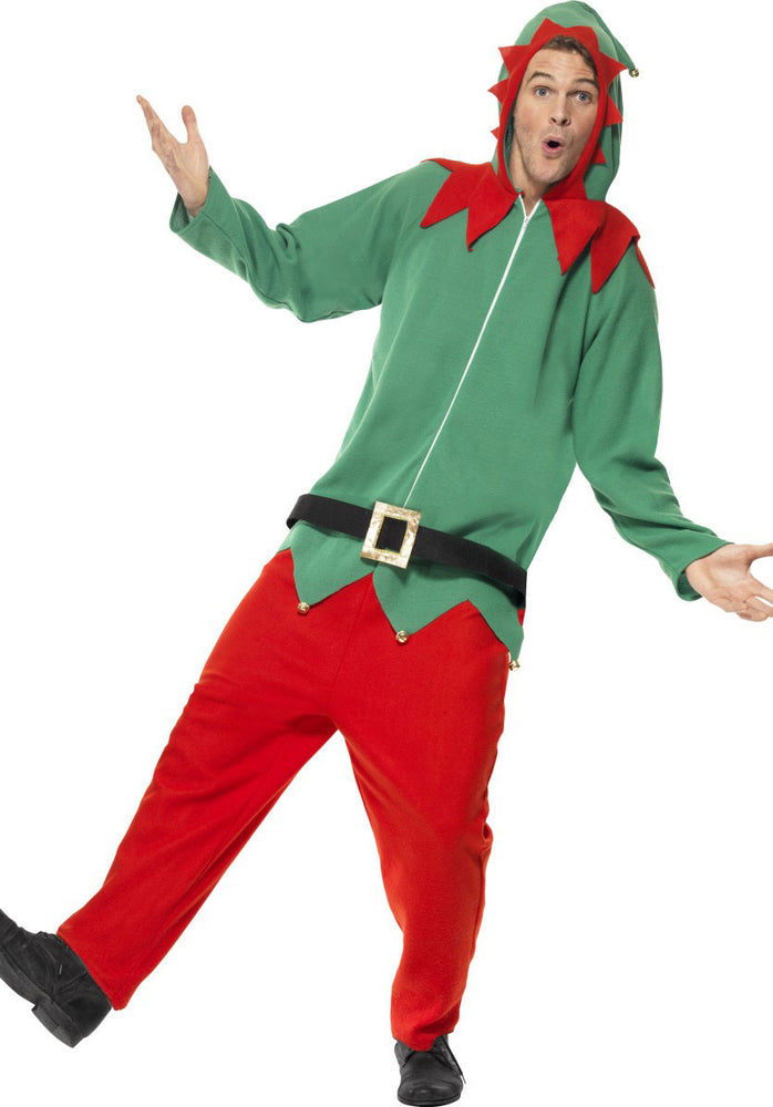 Adult Elf Costume, Unisex Elf All in One Fancy Dress