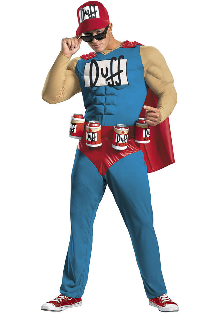 Duffman Muscle Costume - The Simpsons Superhero