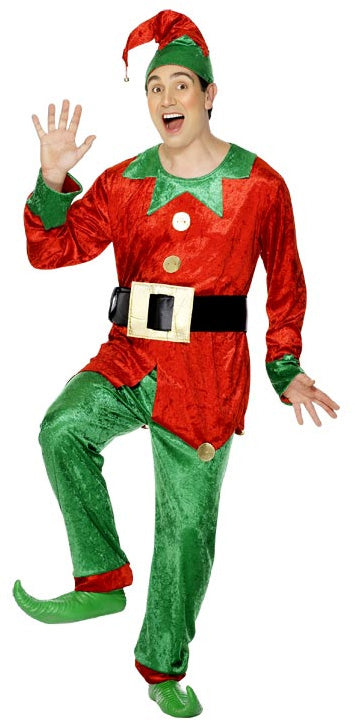 Elf Costume, Christmas Deluxe Fancy Dress