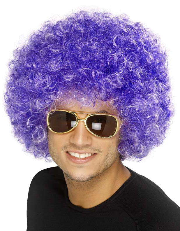 Funky Afro Wig, Purple