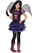 Pink Skull Fairy Child Costume