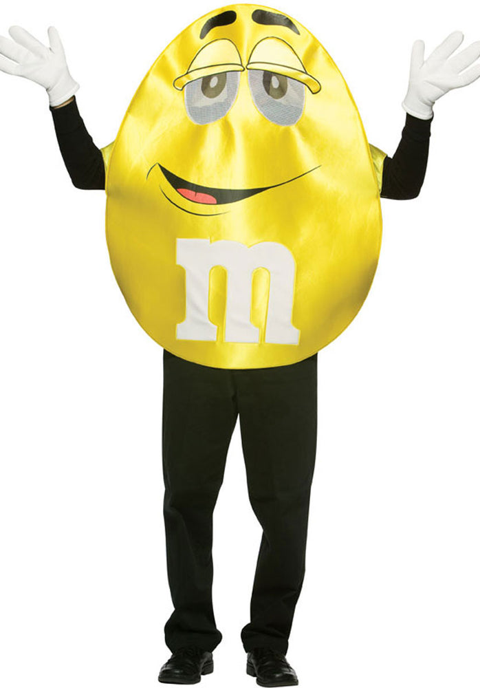 Adult M & M Yellow Costume, Deluxe Quality Fancy Dress