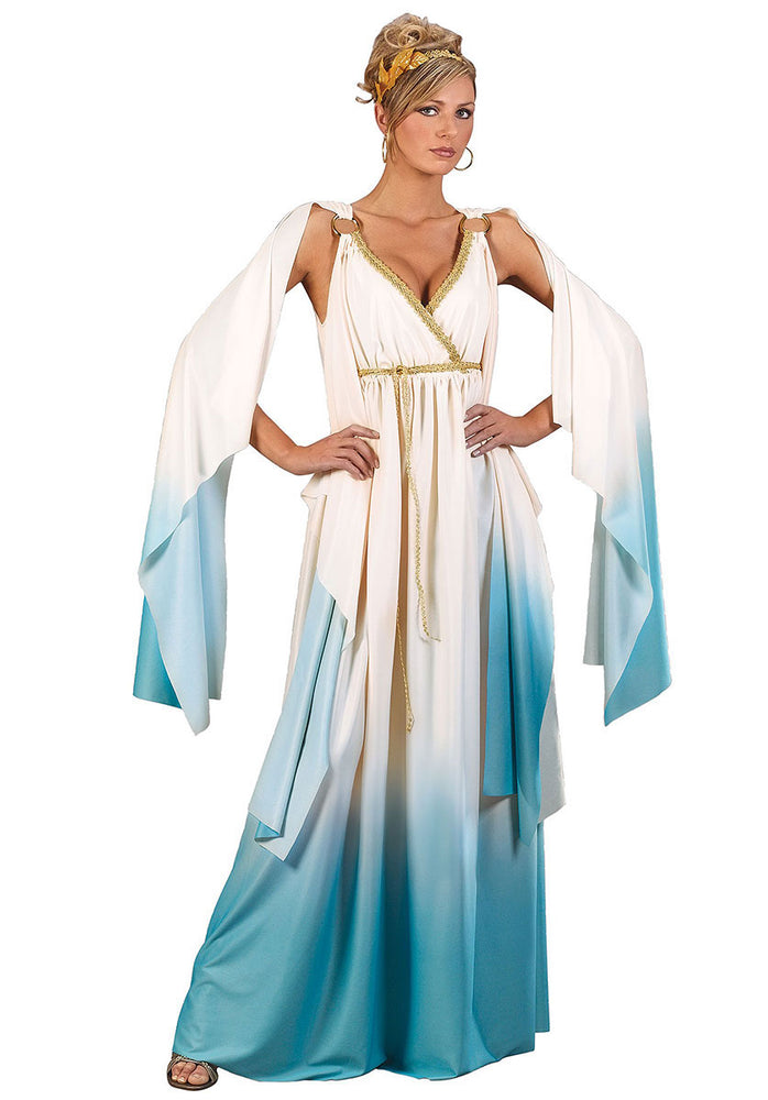 Greek Goddess Plus Size Costume - Blue & White