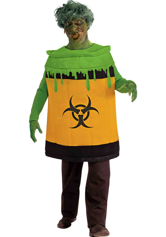 Biohazard Zombie in Toxic Waste Container Costume