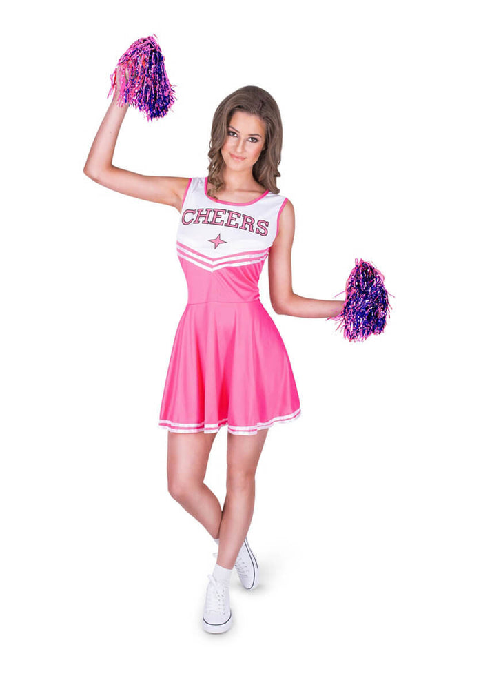 Cheerleader Pink Costume, School Girl Uniform