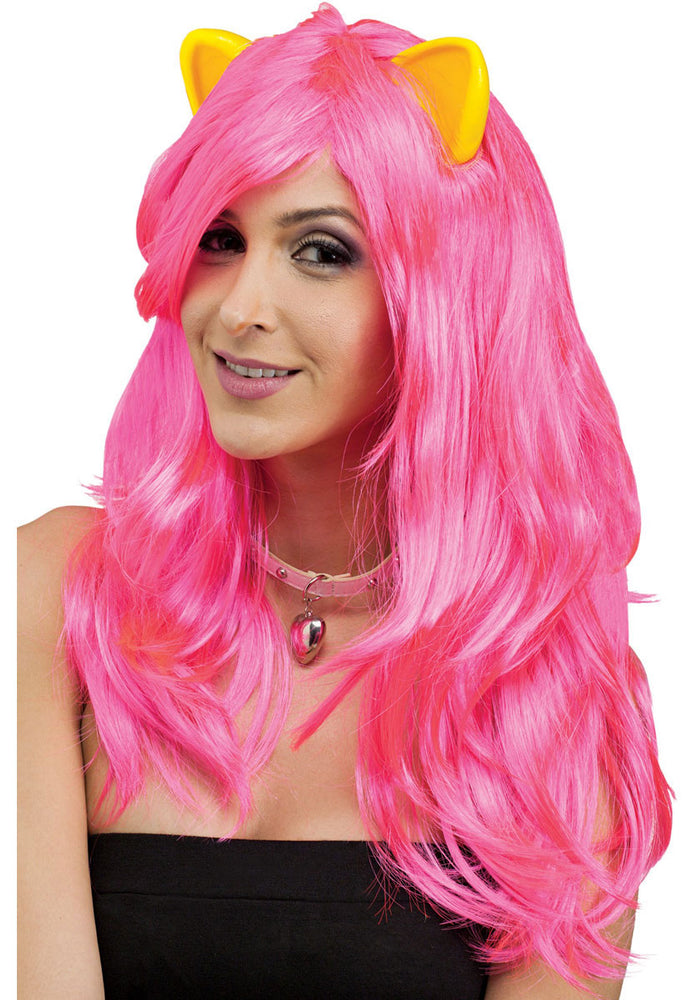 Fantasy Wig w/ Ears, Pink Cat