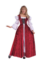 Medieval Lace Up Gown Costume, Ladies Fancy Dress