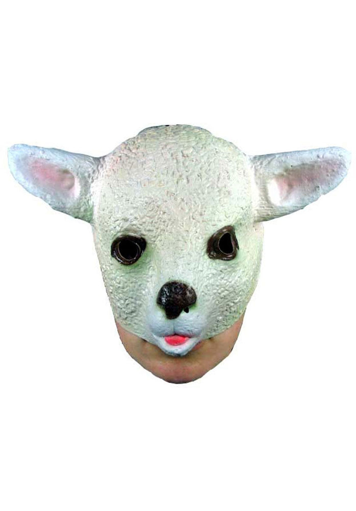 Lamb Half Face Rubber Animal Mask