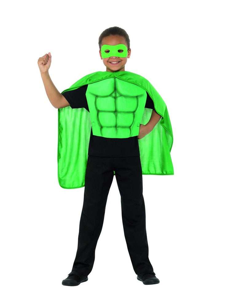 Smiffys Kids Superhero Kit, Green - 41163