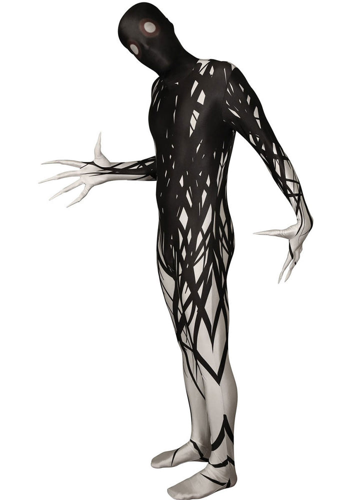 Creepy Zalgo Black and White Adult Unisex Morphsuit Halloween