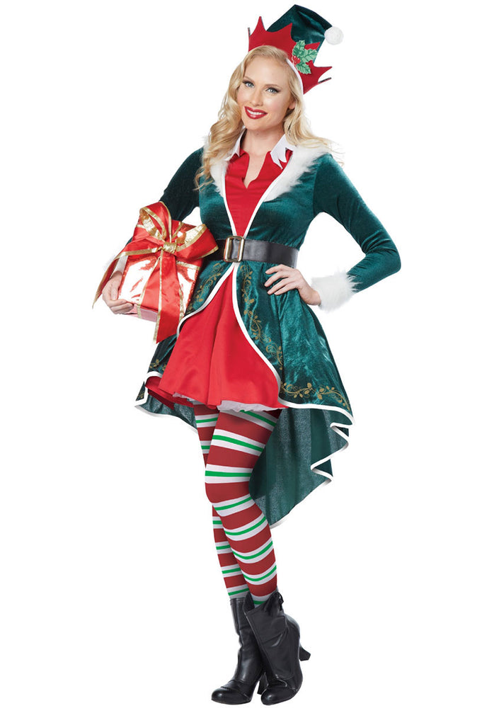 Female Sexy Elf Costume Christmas Fancy Dress