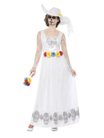 Day of the Dead Skeleton Bride Costume, White44657