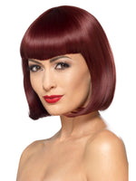Deluxe Bob Wig with Shaped Fringe, Cherry