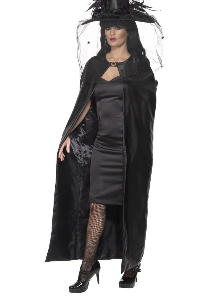 Deluxe Black Witch Cape